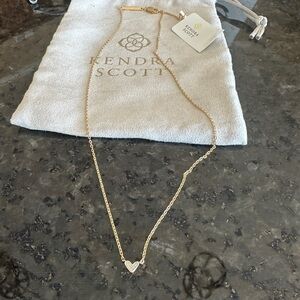 Kendra Scott tiny diamonds Ari heart necklace